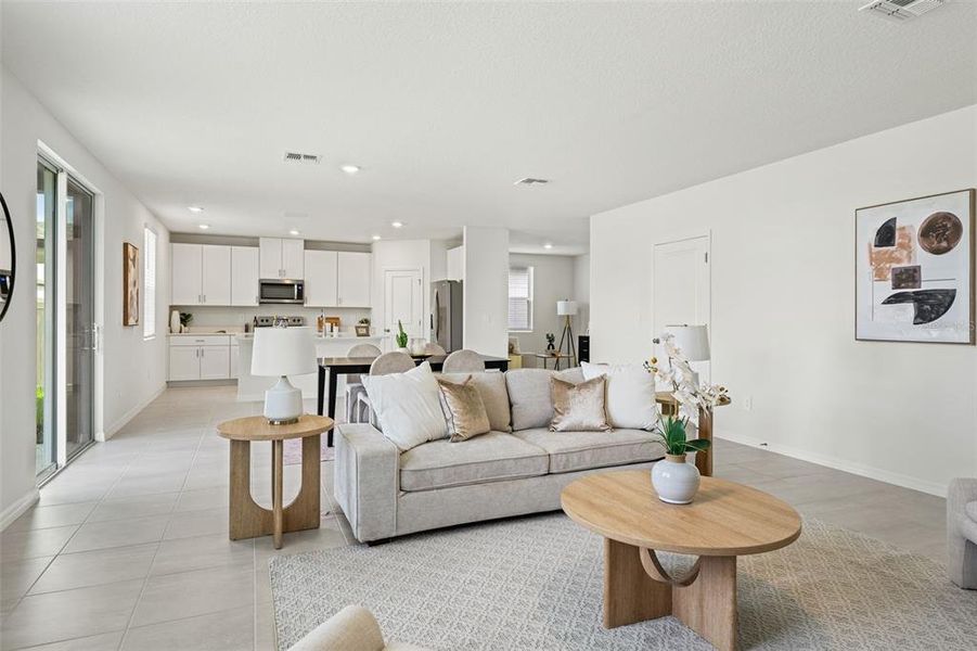 Furnished interior view inside a new home in Two Rivers - Classic Series, Zephyrhills (Image 4).