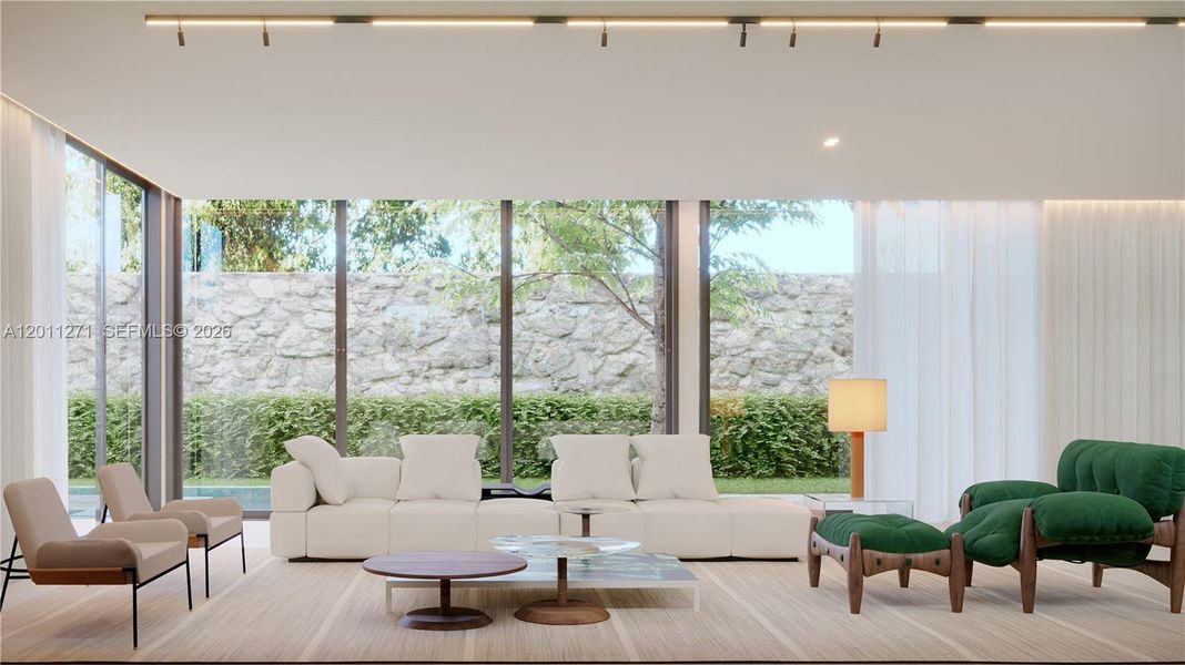 Furnished interior view inside a new home in , Miami (Image 11).