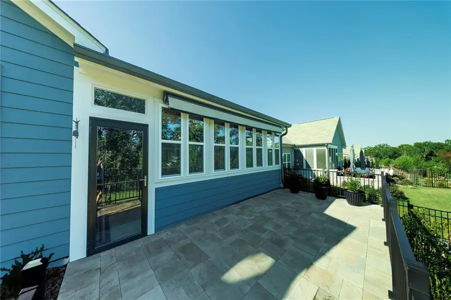 Exterior details and patio area of a home in , Canton (Image 34).