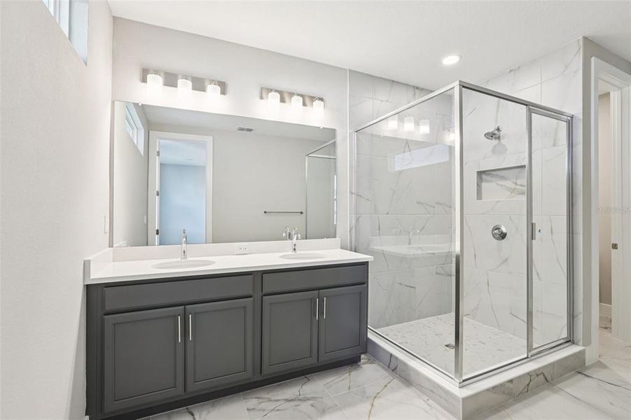 Furnished interior view inside a new home in Lagoon Residences at Epperson, Wesley Chapel (Image 12).