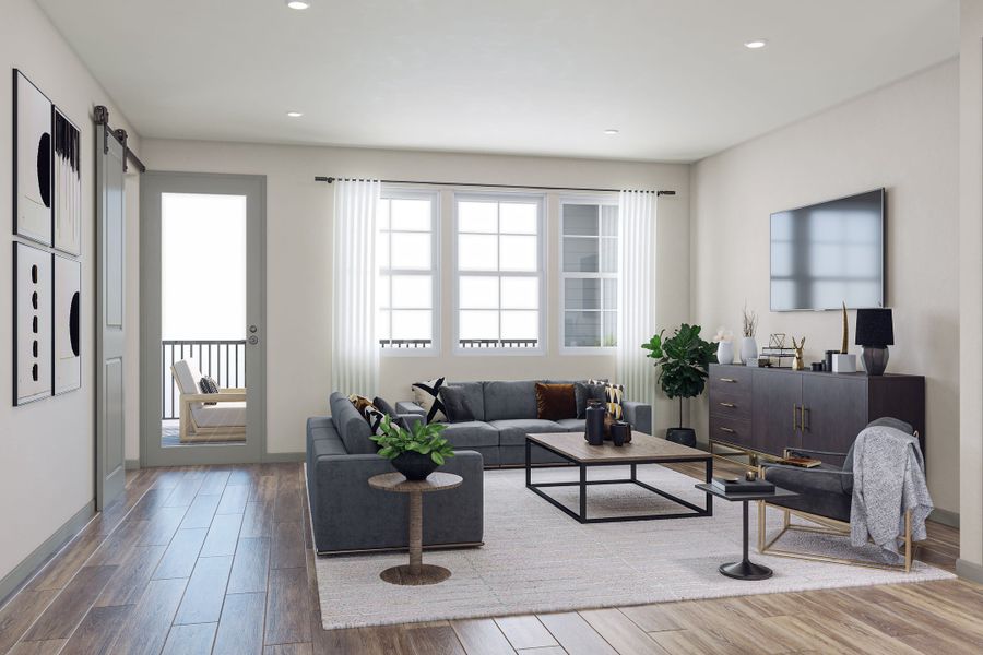 Representative furnished interior of a home built from the M by Tri Pointe Homes in Candelas Townhomes, Arvada (Image 30).