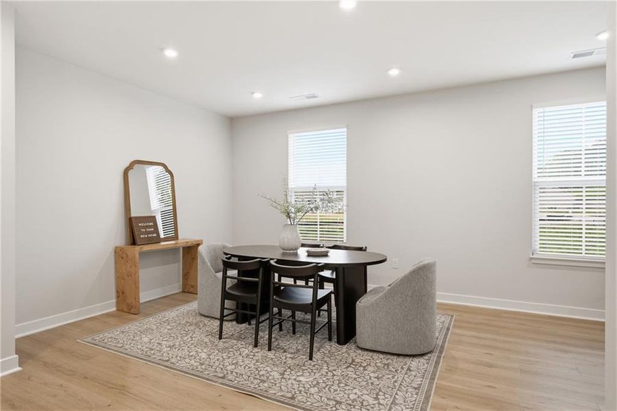 Furnished interior view inside a new home in , Sugar Hill (Image 11). Furnished interior view inside a new home in , Sugar Hill (Image 11).