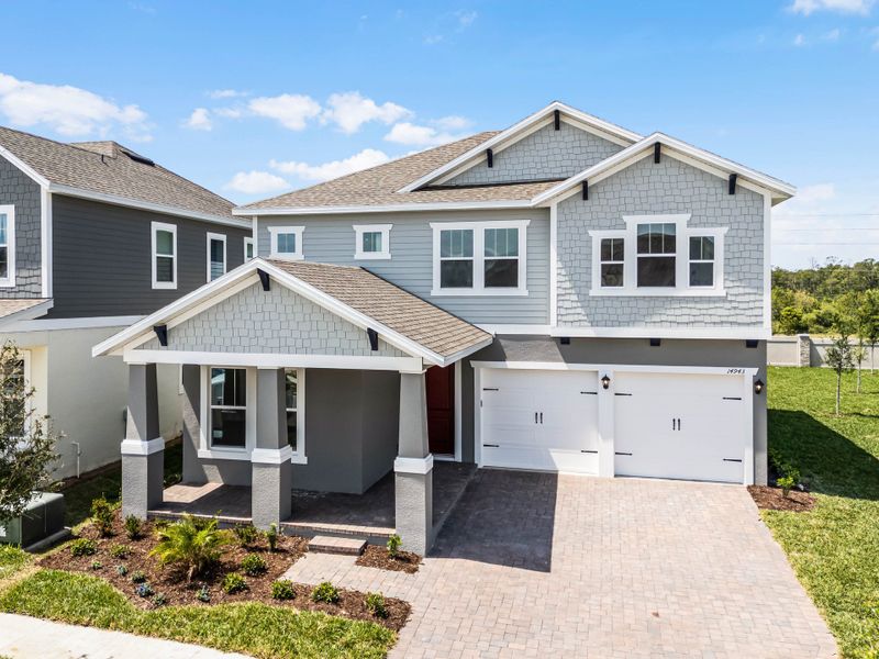 Representative exterior photo of a completed home built from the Frost by Rockwell Homes in Northlake at Ovation, Winter Garden, FL (Image 30). Representative exterior photo of a completed home built from the Frost by Rockwell Homes in Northlake at Ovation, Winter Garden, FL (Image 30).