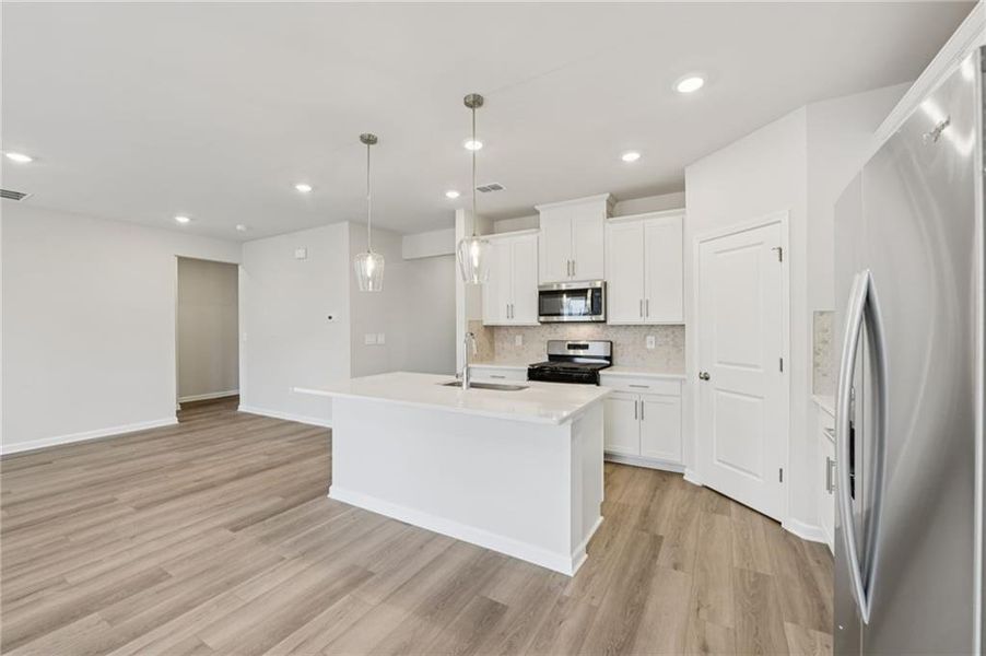 Furnished interior view inside a new home in Parkside at Grayson, Grayson (Image 9).