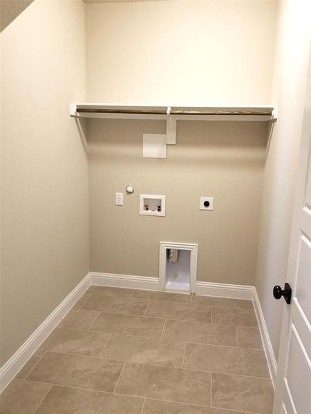 Laundry room with washer & dryer connections