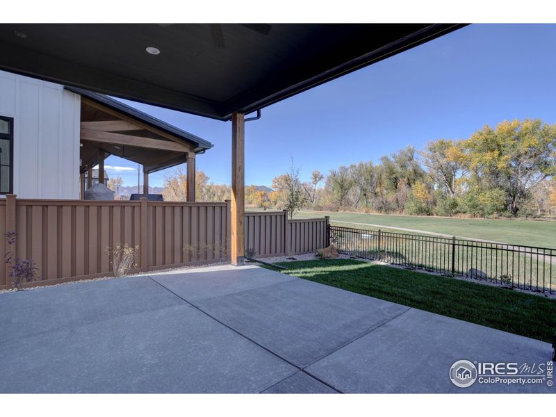 So much space on this patio and easy access to the kitchen/dining area