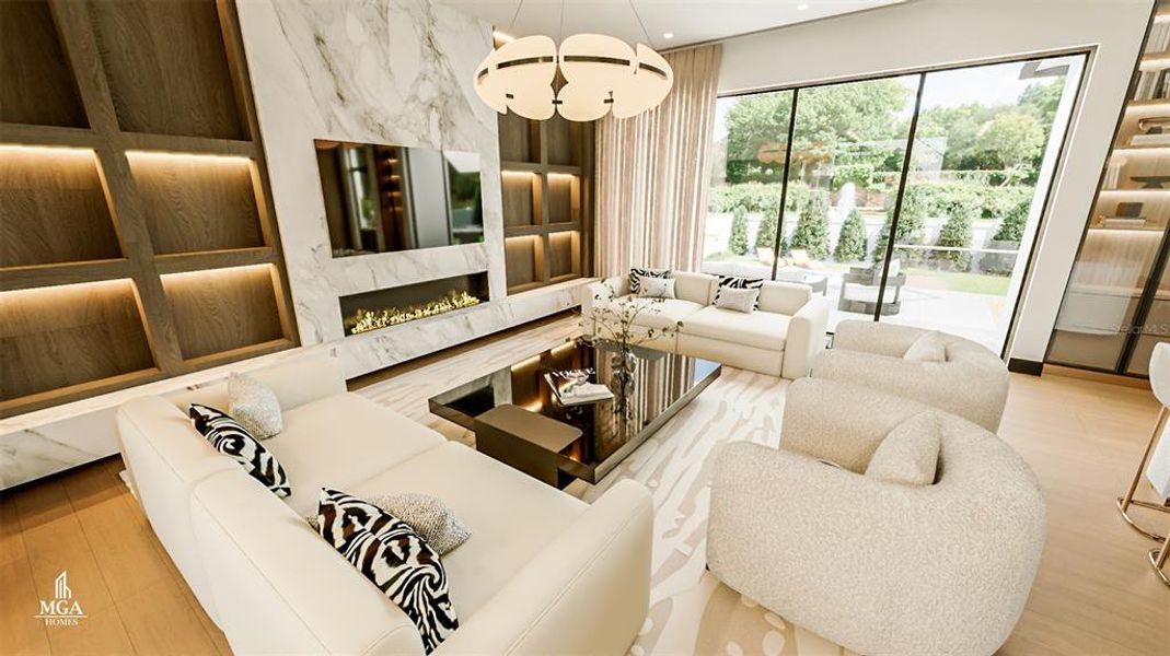 Furnished interior view inside a new home in , Tampa (Image 9). Furnished interior view inside a new home in , Tampa (Image 9).