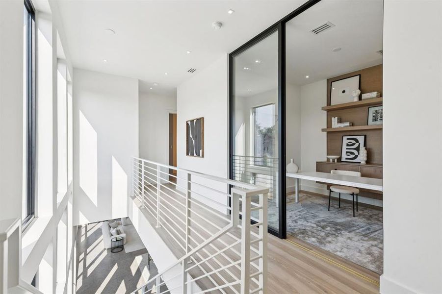 Furnished interior view inside a new home in , Dallas (Image 8). Furnished interior view inside a new home in , Dallas (Image 8).