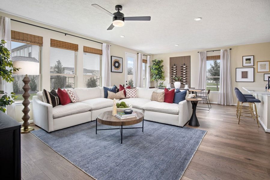 Representative furnished interior of a home built from the 1675 Modeled by KB Home in Avellino, Manvel (Image 4).