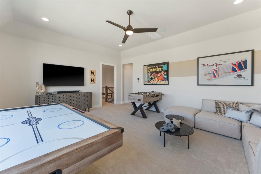 Furnished interior view inside a new home in Estates at Rockhill, Frisco (Image 29).