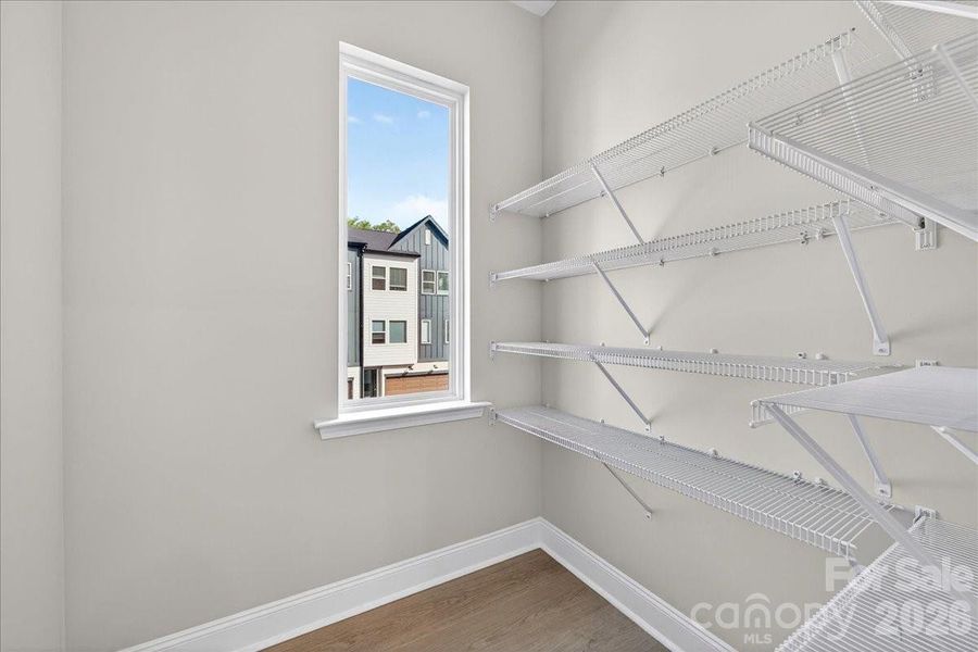 Walk-in Kitchen Pantry with Window