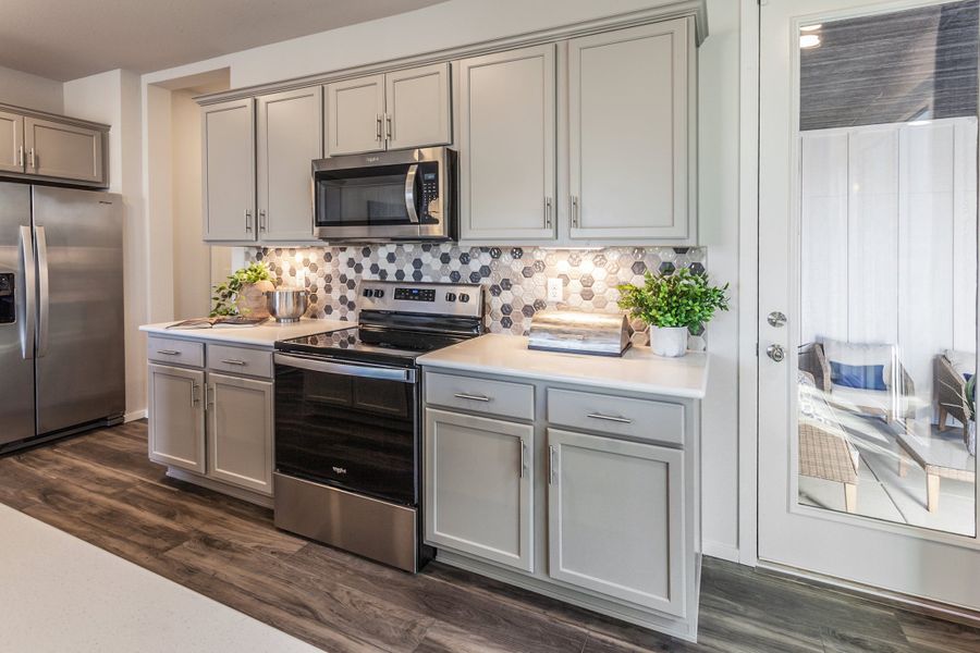 Representative furnished interior of a home built from the Newton by Hartford Homes in Trailside, Timnath (Image 31).