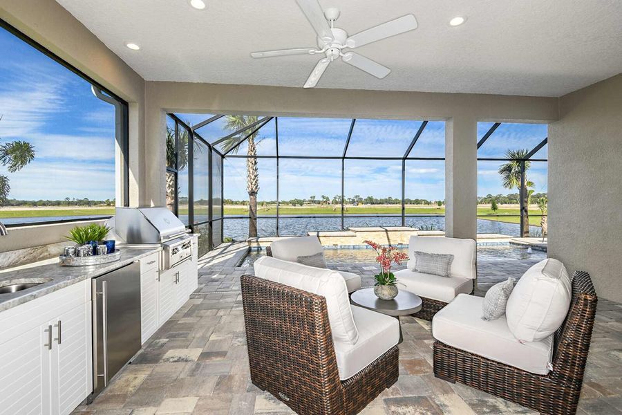 Furnished interior view inside a new home in Palm Grove, Lakewood Ranch (Image 4).