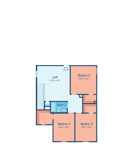 2D floor plan layout of this home in Magnolia Springs, Montgomery, TX (Image 6). 2D floor plan layout of this home in Magnolia Springs, Montgomery, TX (Image 6).