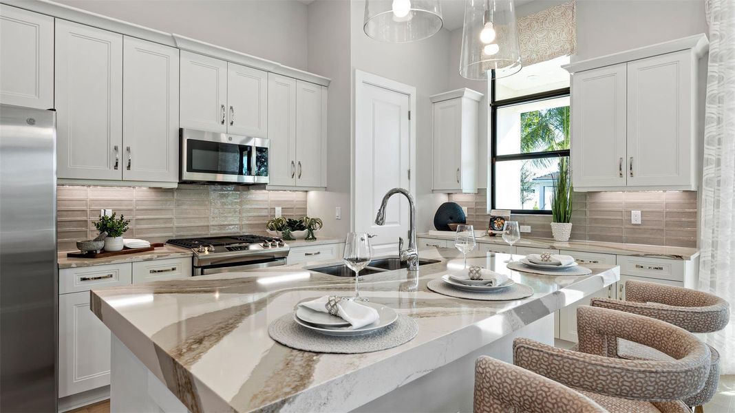 Furnished interior view inside a new home in Cresswind Palm Beach at Westlake, Westlake (Image 26).