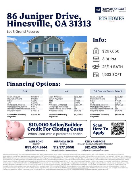 2D floor plan layout of this home in Grand Reserve, Hinesville, GA (Image 19).