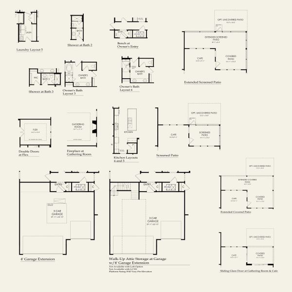 2D floor plan layout for the Renown by Del Webb in Del Webb Carolina Ridge, Midland, NC (Image 5).
