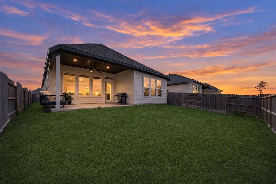 Exterior details and patio area of a home in Escondido, Magnolia (Image 21).
