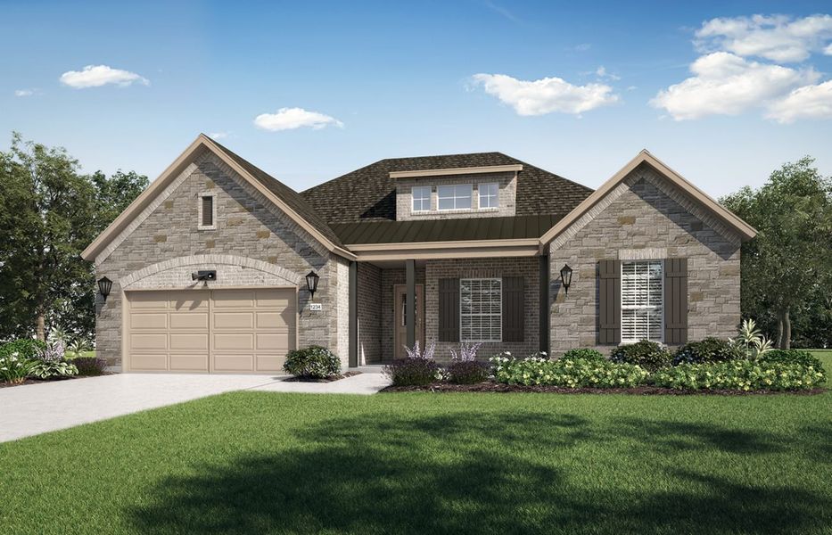 Representative exterior photo of a completed home built from the Arabella by Ladera Texas in Ladera at Tavolo Park, Fort Worth, TX (Image 18). Representative exterior photo of a completed home built from the Arabella by Ladera Texas in Ladera at Tavolo Park, Fort Worth, TX (Image 18).