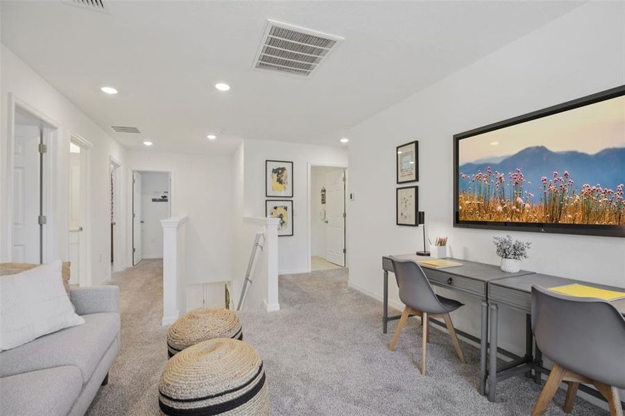Furnished interior view inside a new home in Fox Pointe at Rivers Edge, Leesburg (Image 8).