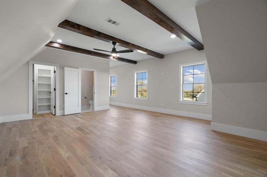 Second floor game room with half bath and study room!