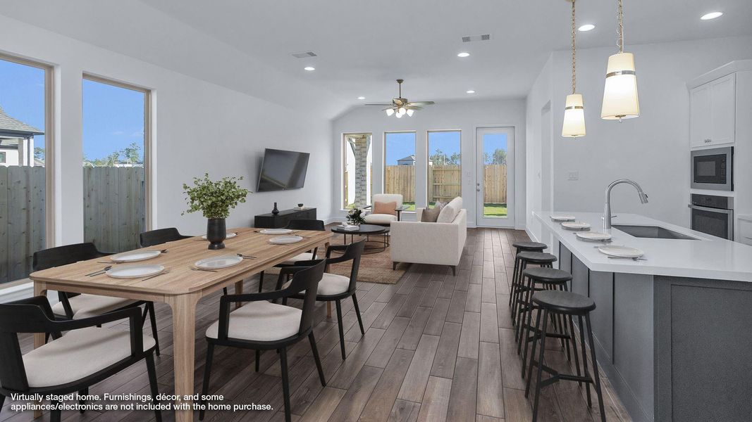 Furnished interior view inside a new home in Artavia 45', Conroe (Image 6).