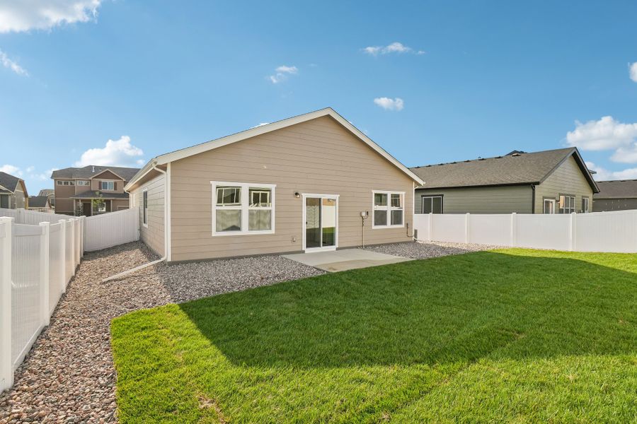 Exterior details and patio area of a home in Union Colony West, Greeley (Image 4).