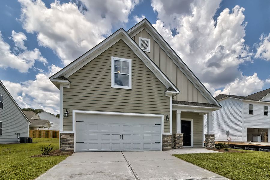 Representative exterior photo of a completed home built from the Sabel II by Great Southern Homes in Cottages at Roofs Pond, West Columbia, SC (Image 34).