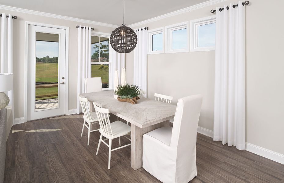 Representative furnished interior of a home built from the Byrnes 3 Story by Pulte Homes in Long Savanna, Charleston (Image 3).