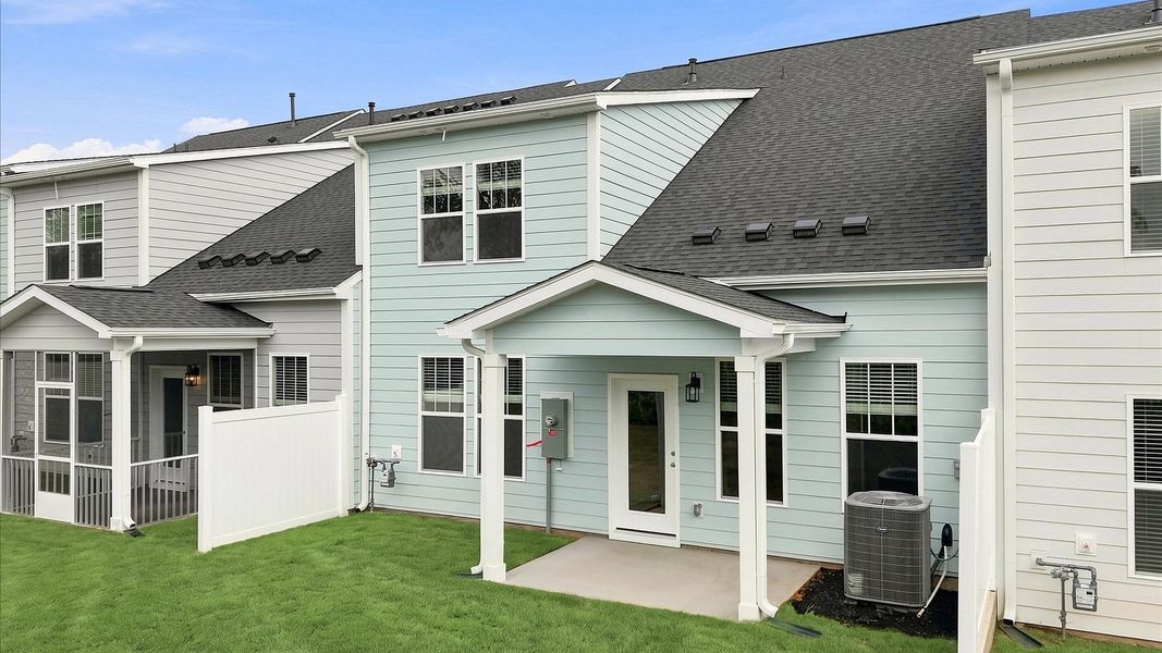 Established charm meets functional outdoor living with a spacious rear covered porch by DRB Homes