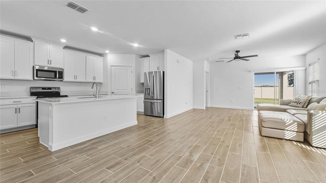 Furnished interior view inside a new home in Mirada Active Adult: Active Adult Lagoon Villas, San Antonio (Image 8). Furnished interior view inside a new home in Mirada Active Adult: Active Adult Lagoon Villas, San Antonio (Image 8).