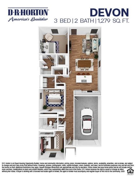 2D floor plan layout of this home in McCrorey Trails, Conroe, TX (Image 3).