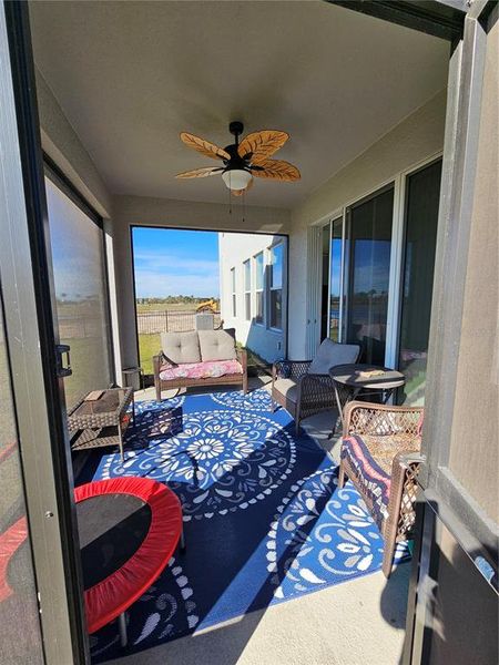 Exterior details and patio area of a home in Bella Lago, Parrish (Image 20).