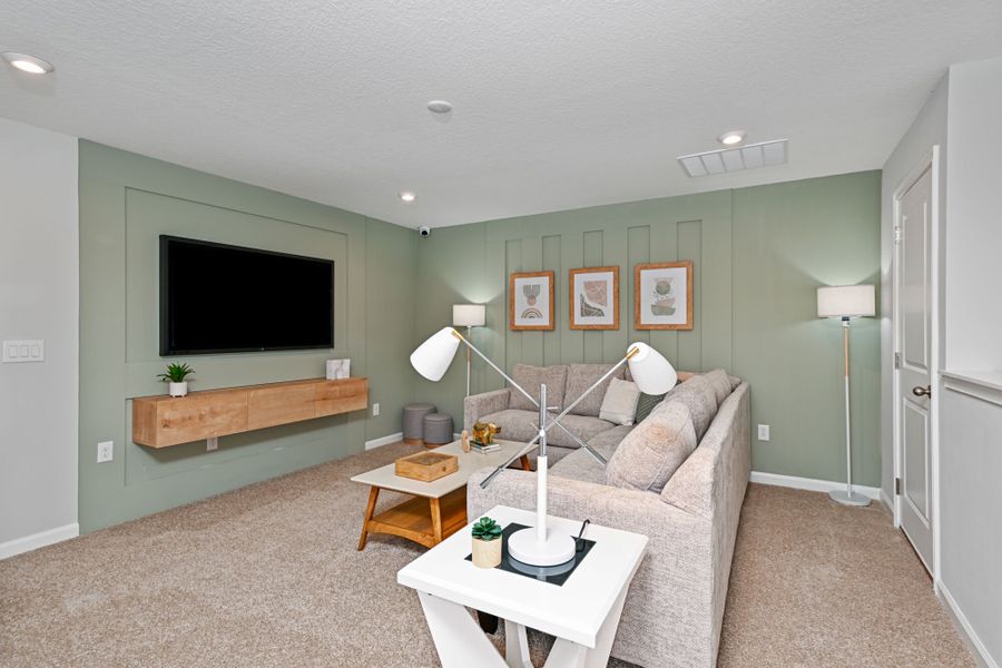 Furnished interior view inside a new home in Bloomingdale Townes, Brandon (Image 11). Furnished interior view inside a new home in Bloomingdale Townes, Brandon (Image 11).