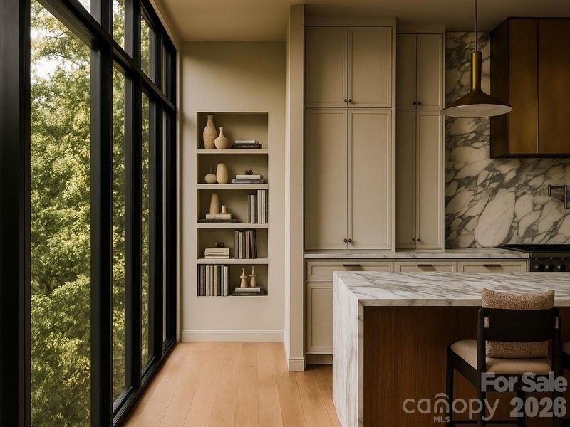 Furnished interior view inside a new home in , Asheville (Image 10).