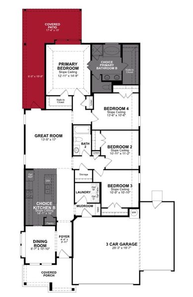 2D floor plan layout of this home in Arabella on the Prairie, Richmond, TX (Image 3).