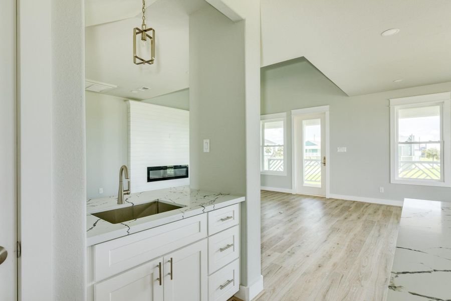 Furnished interior view inside a new home in , Galveston (Image 8). Furnished interior view inside a new home in , Galveston (Image 8).