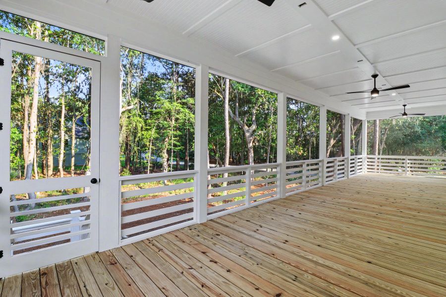 Exterior details and patio area of a home in The Preserve at Pennys Creek, Johns Island (Image 30).