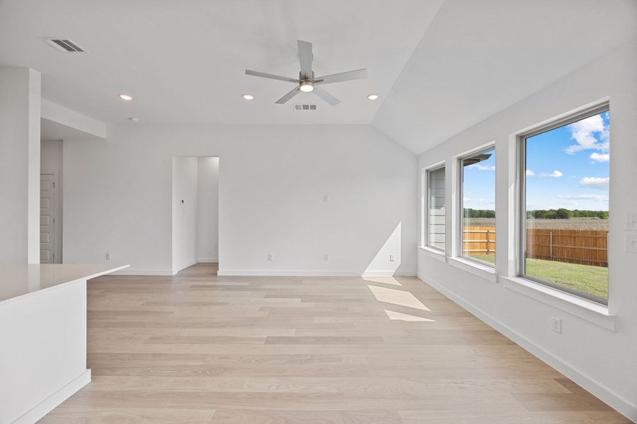 Open Living Space in the Colorado home plan by Trophy Signature Homes – REPRESENTATIVE PHOTO Open Living Space in the Colorado home plan by Trophy Signature Homes – REPRESENTATIVE PHOTO