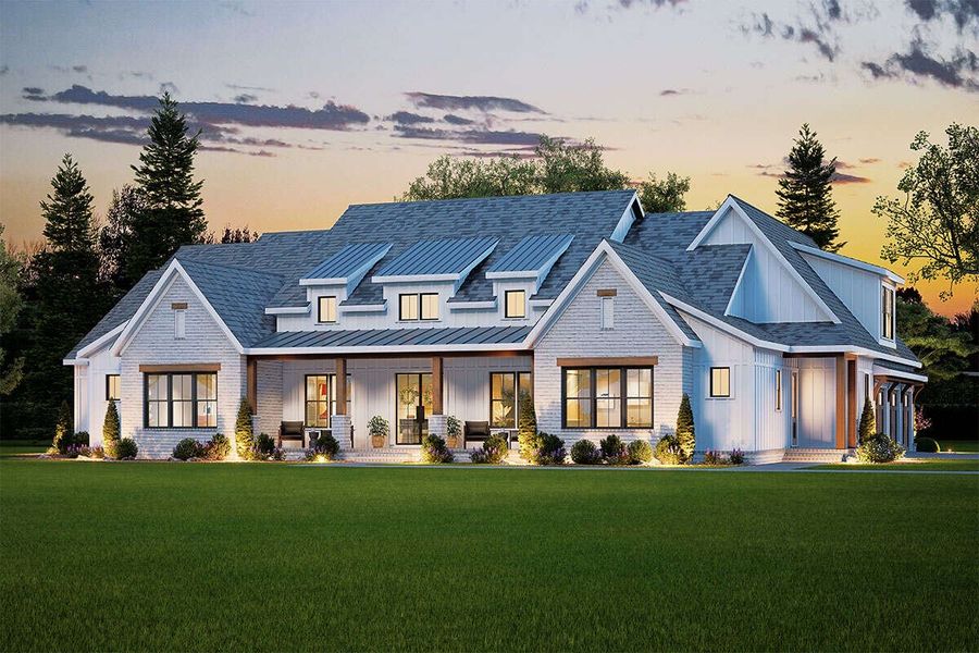 Representative exterior photo of a completed home built from the Montgomery by Zeal Home Builders in Sunrise Point, Weatherford, TX (Image 18). Representative exterior photo of a completed home built from the Montgomery by Zeal Home Builders in Sunrise Point, Weatherford, TX (Image 18).