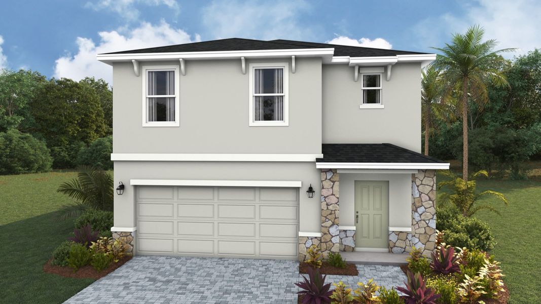 Representative exterior photo of a completed home built from the Robie by D.R. Horton in Legacy Preserve, Parrish, FL (Image 19).