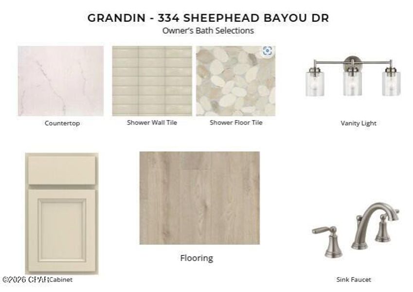 Sample of building materials used in homes in Breakfast Point East, Panama City Beach (Image 6).