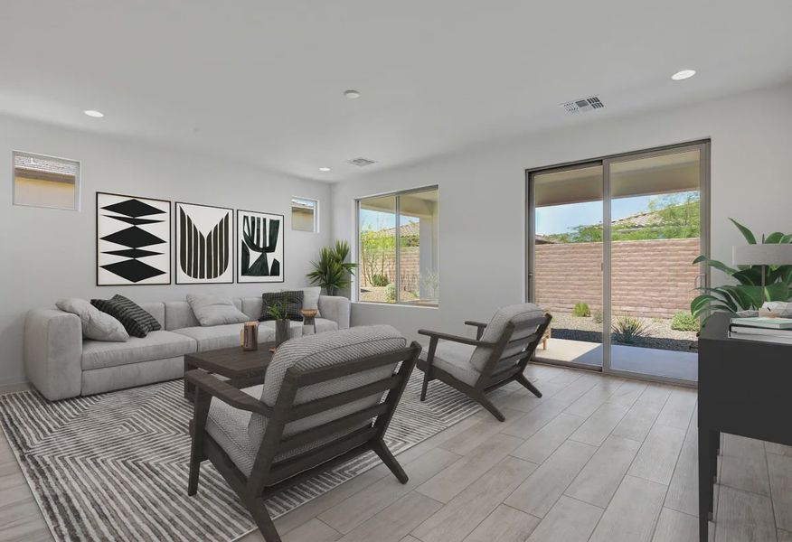 Virtually Staged Wickenburg 1571 Living RoomKitchen - 4 of 8