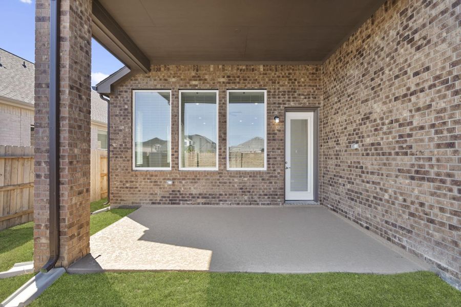 Exterior details and patio area of a home in The Trails, New Caney (Image 3). Exterior details and patio area of a home in The Trails, New Caney (Image 3).