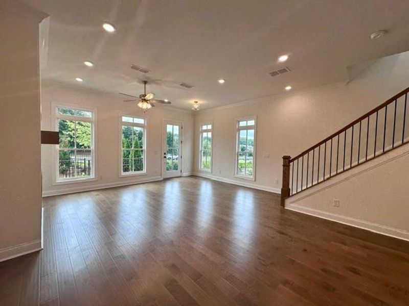 Spacious, unfurnished interior of a new home in Ward's Crossing Townhomes, Johns Creek (Image 17). Spacious, unfurnished interior of a new home in Ward's Crossing Townhomes, Johns Creek (Image 17).