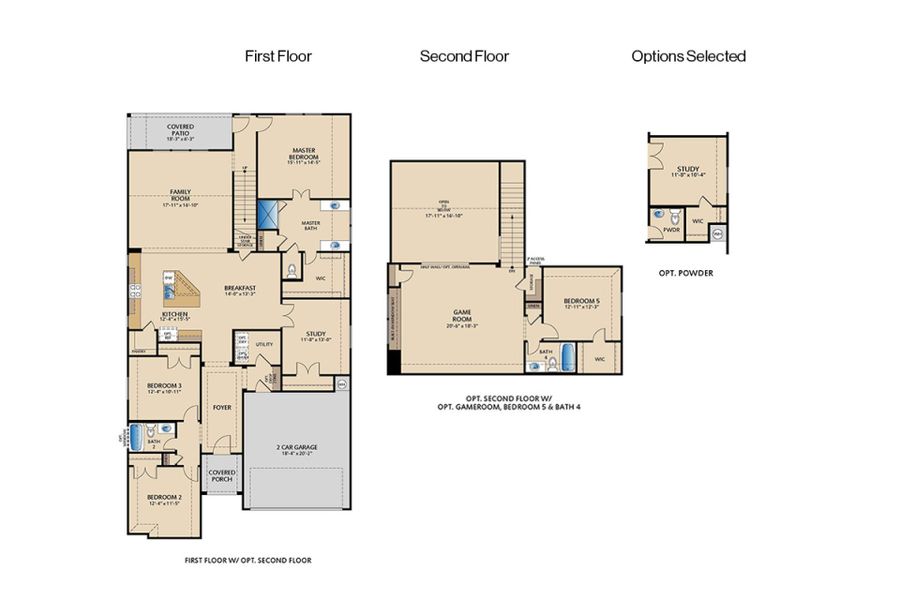 2D floor plan layout of this home in River Ranch, Van Alstyne, TX (Image 2). 2D floor plan layout of this home in River Ranch, Van Alstyne, TX (Image 2).