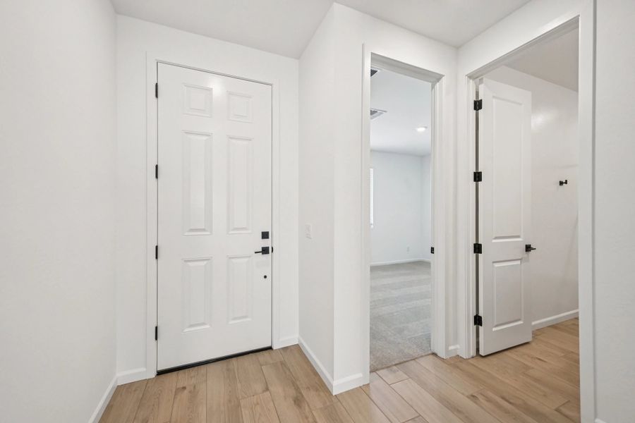 Entry hall with bedroom and bathroom