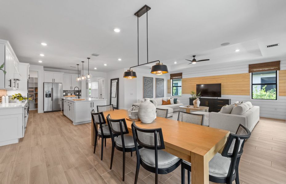 Connected café and kitchen area