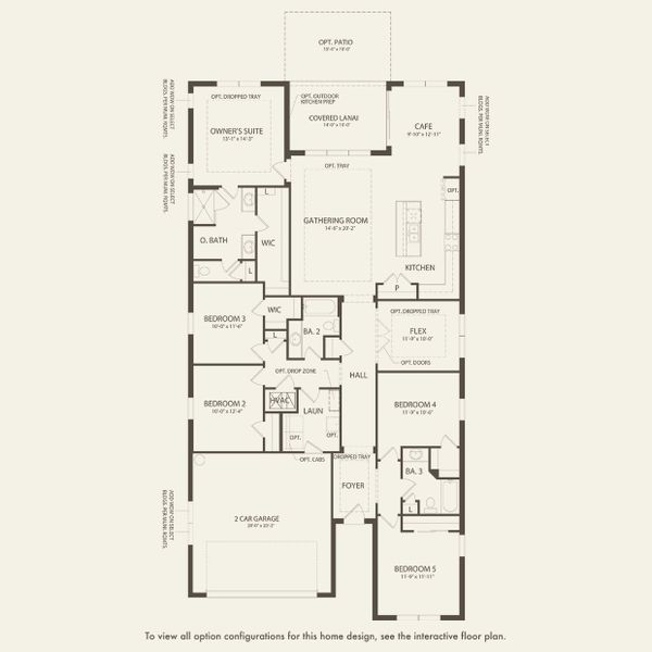 2D floor plan layout for the Symphony by Pulte Homes in Avera, Orlando, FL (Image 3).