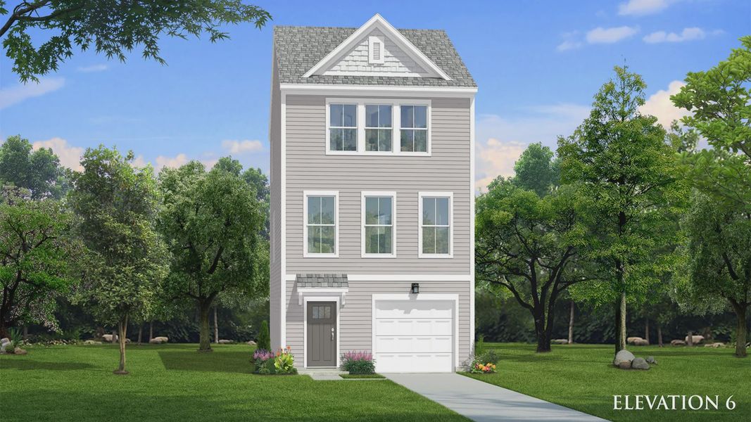 Representative exterior photo of a completed home built from the Brookgreen Single Family by DRB Homes in Park Circle Single Family Homes, North Charleston, SC (Image 20).